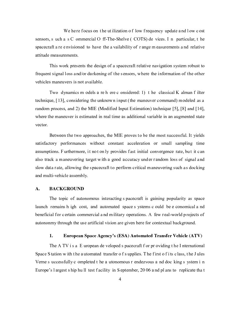 Anteprima della tesi: Relative Navigation of Multiple Spacecraft during Proximity Maneuvers, Pagina 2