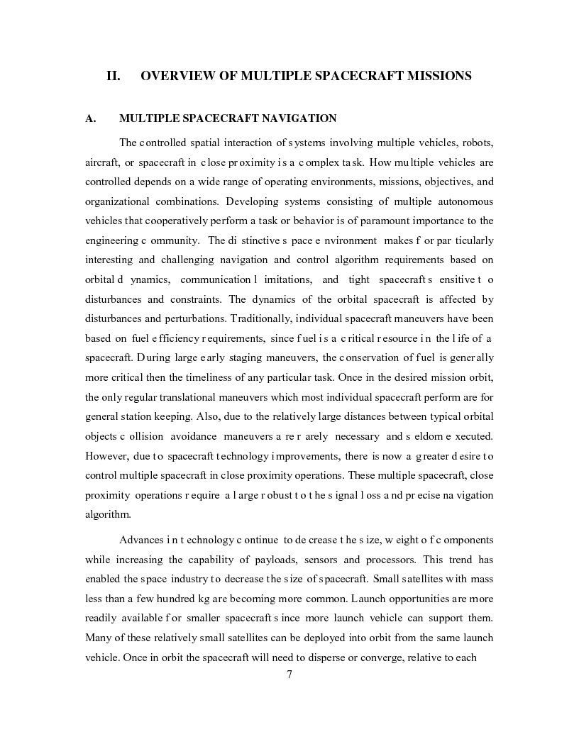 Anteprima della tesi: Relative Navigation of Multiple Spacecraft during Proximity Maneuvers, Pagina 5