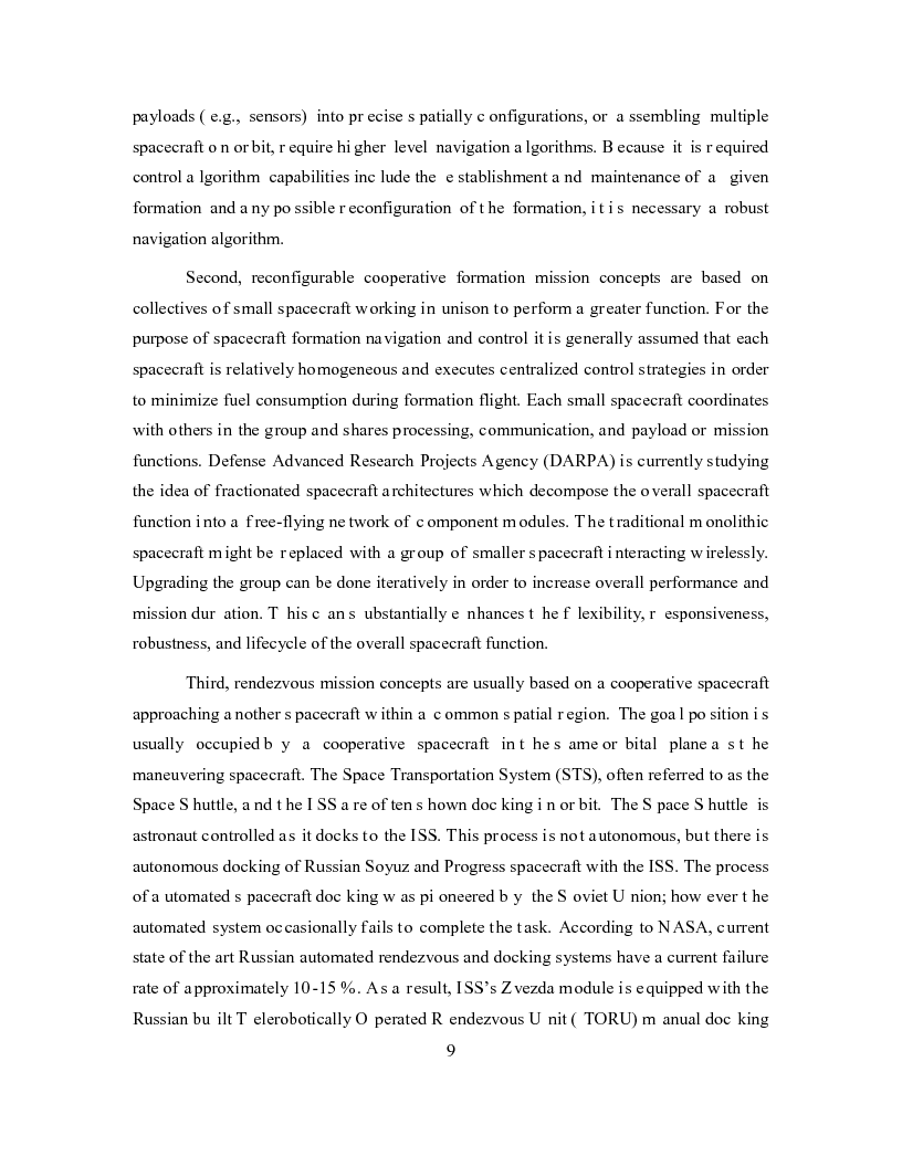 Anteprima della tesi: Relative Navigation of Multiple Spacecraft during Proximity Maneuvers, Pagina 7
