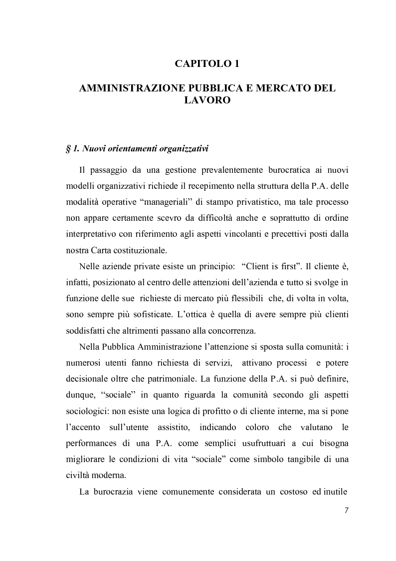 Anteprima della tesi: Cultura organizzativa e gestione delle risorse umane nello scenario evolutivo della pubblica amministrazione, Pagina 3