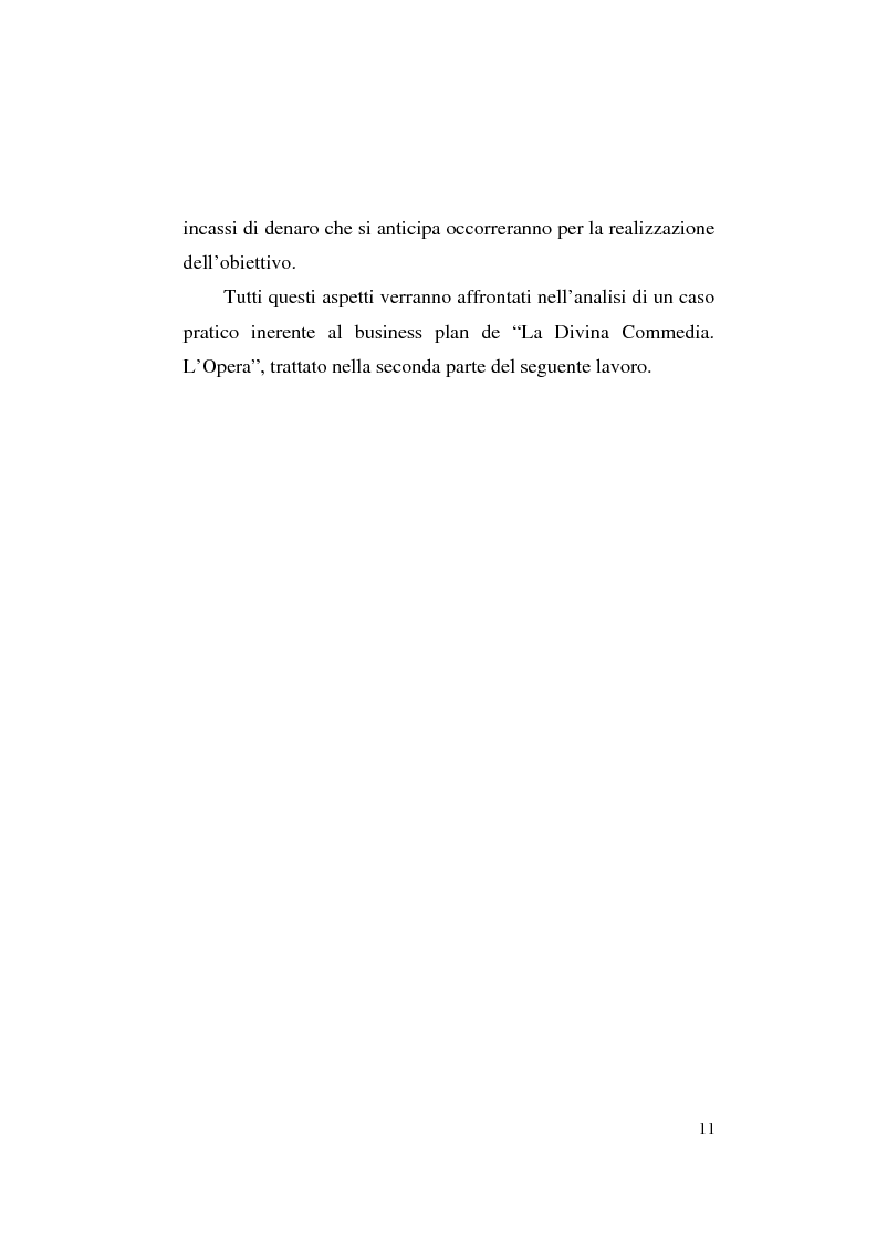 Anteprima della tesi: Il business plan nelle aziende teatrali. Il caso: ''La Divina Commedia. L'Opera.'', Pagina 3