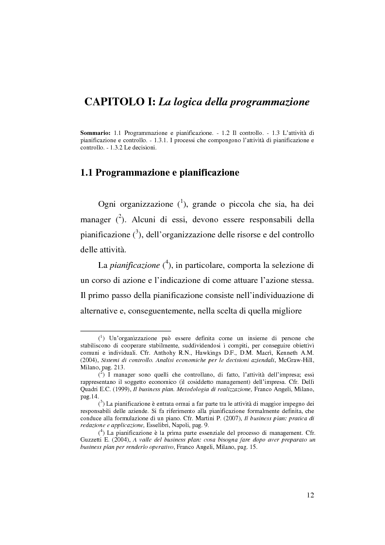 Anteprima della tesi: Il business plan nelle aziende teatrali. Il caso: ''La Divina Commedia. L'Opera.'', Pagina 4
