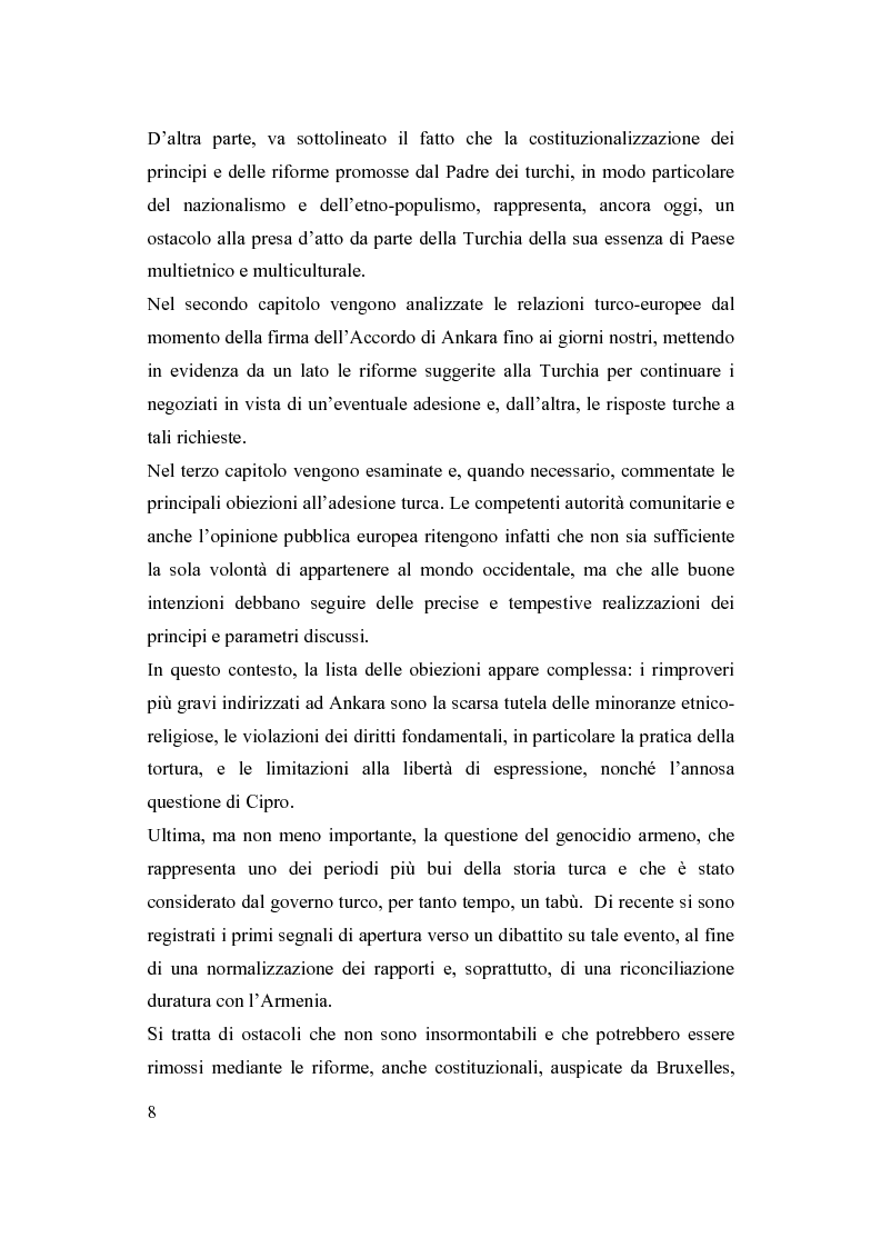 Anteprima della tesi: La Turchia e l'Europa, Pagina 2