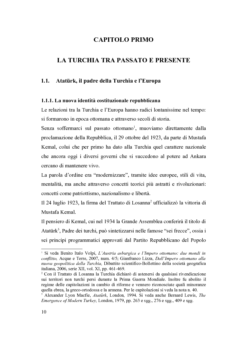 Anteprima della tesi: La Turchia e l'Europa, Pagina 4