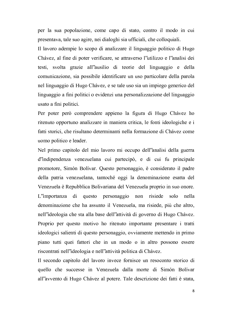 Anteprima della tesi: Analisi del discorso politico e dell'uso della cortesia e della scortesia nel discorso politico di Hugo Chavez Frias, Pagina 2