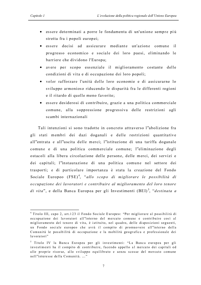 Anteprima della tesi: La politica di coesione e il processo di convergenza in Europa, Pagina 3