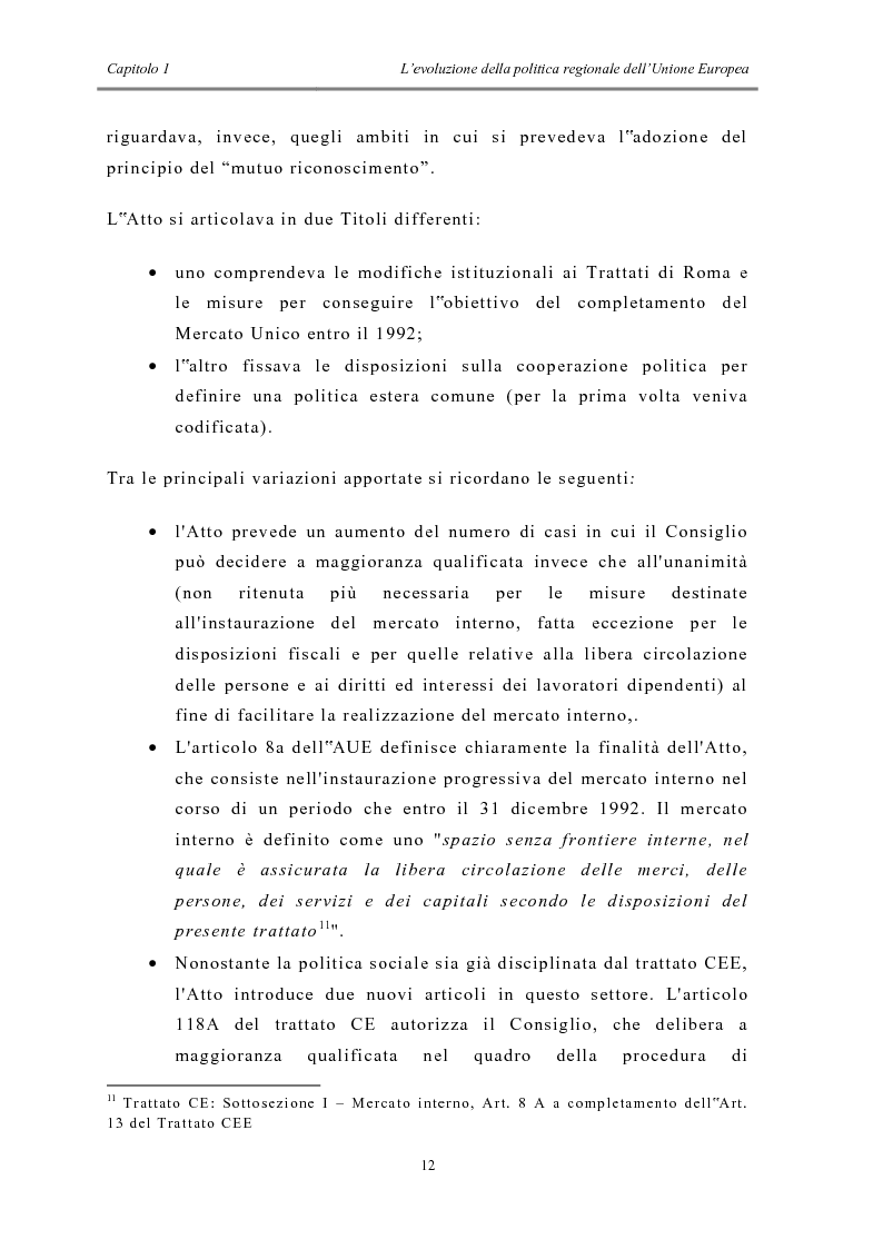 Anteprima della tesi: La politica di coesione e il processo di convergenza in Europa, Pagina 8
