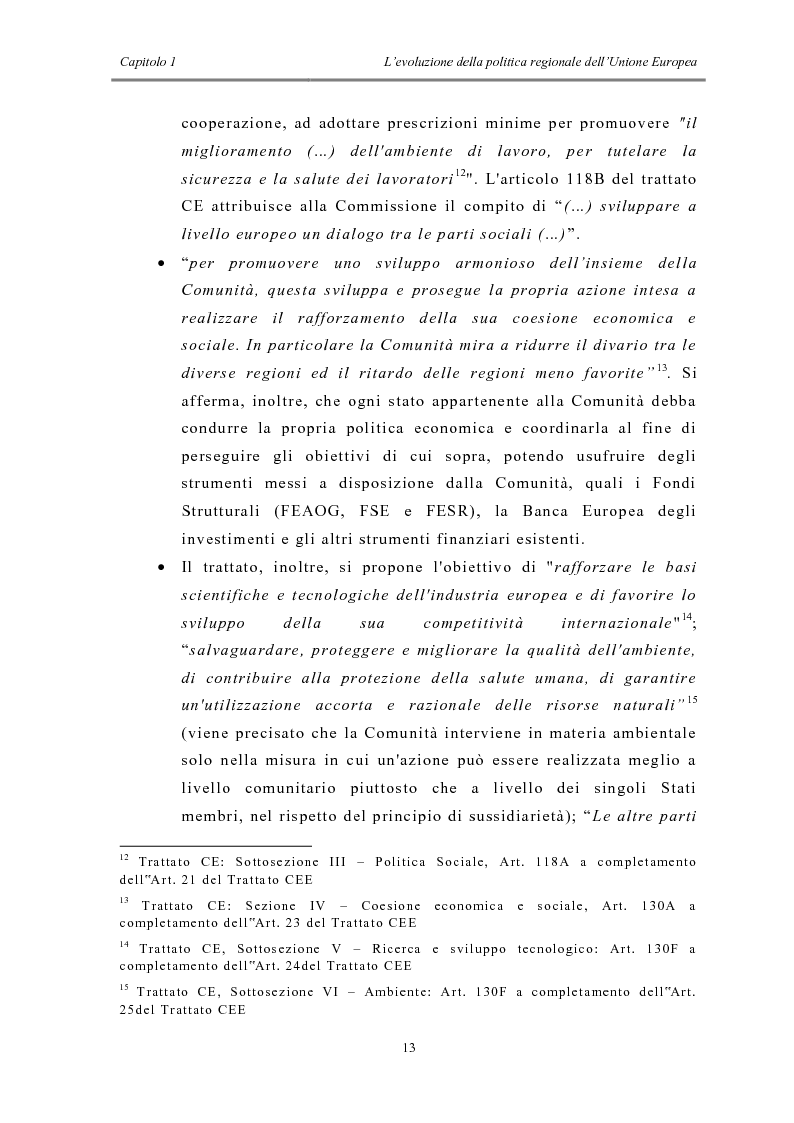 Anteprima della tesi: La politica di coesione e il processo di convergenza in Europa, Pagina 9