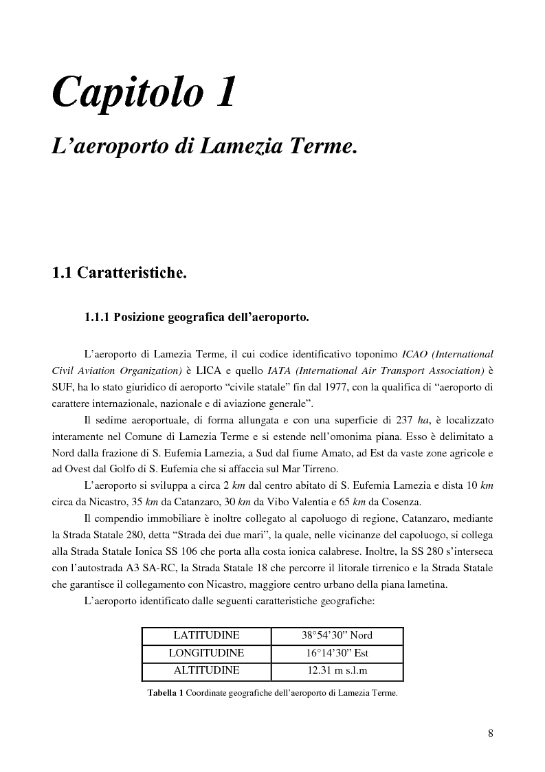 Anteprima della tesi: Le basi di un Safety Management System sull'Aeroporto Internazionale di Lamezia Terme, Pagina 3