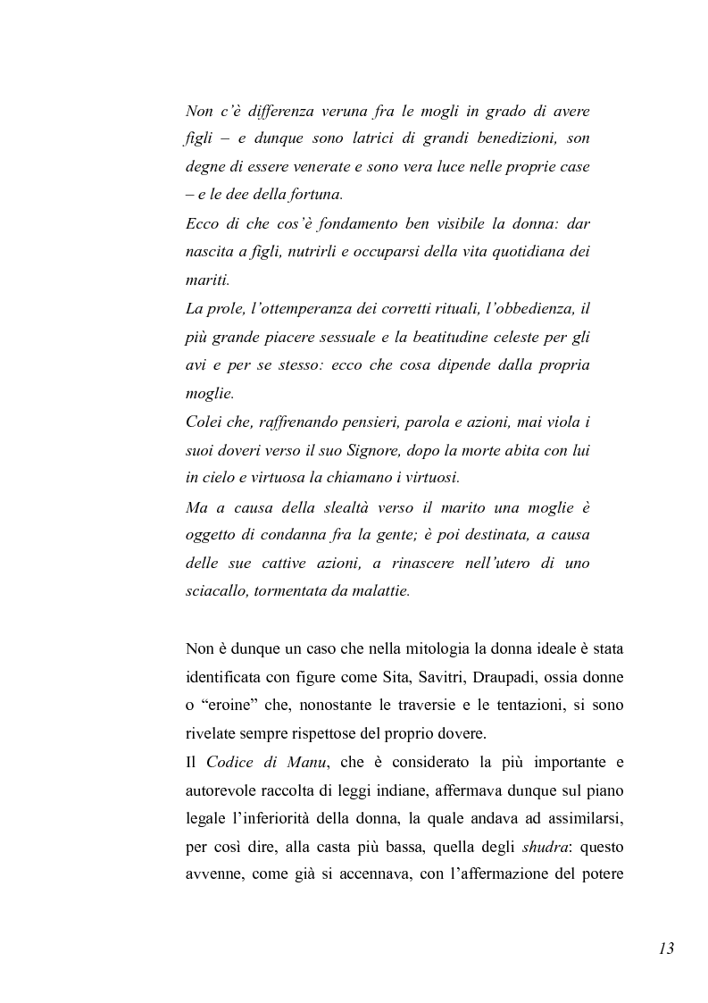 Anteprima della tesi: Essere donna in India oggi, Pagina 10