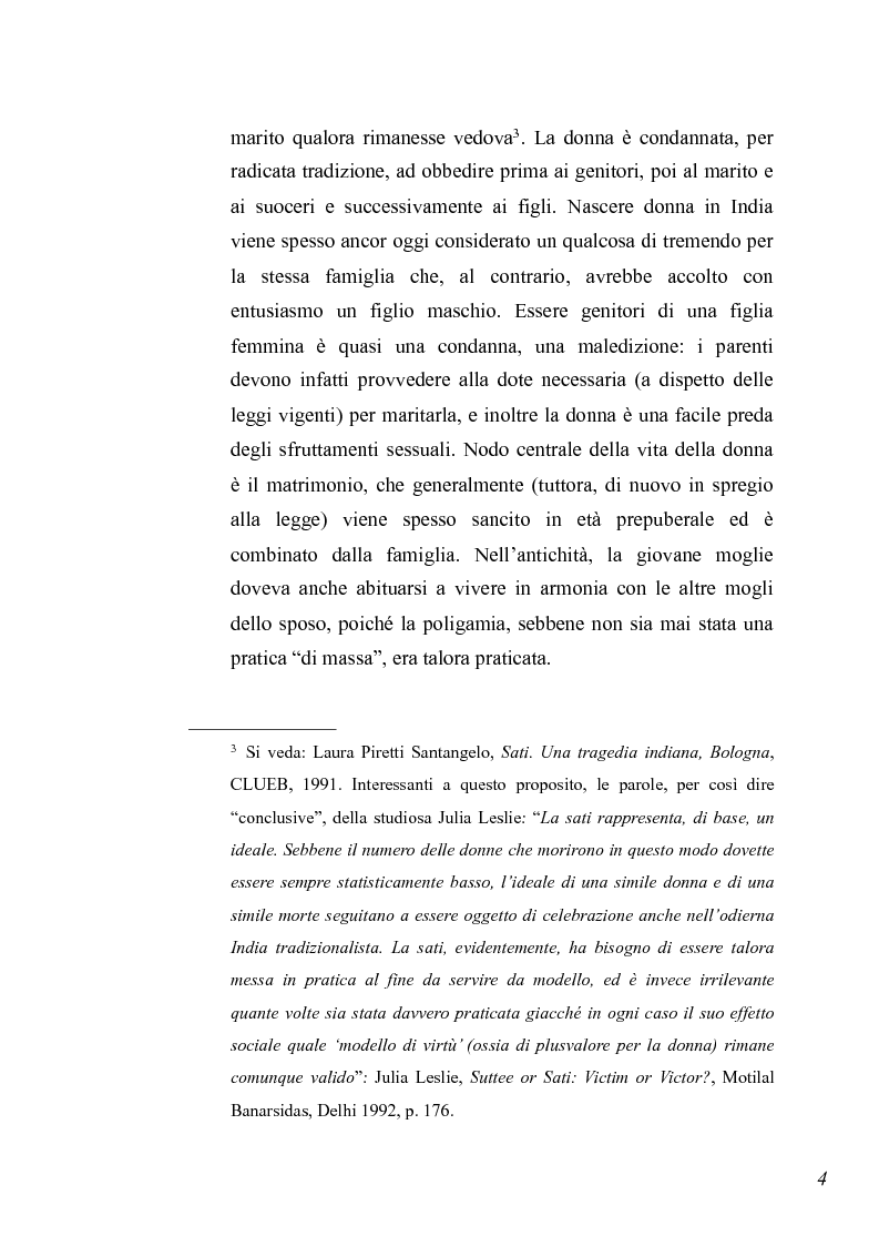 Anteprima della tesi: Essere donna in India oggi, Pagina 2