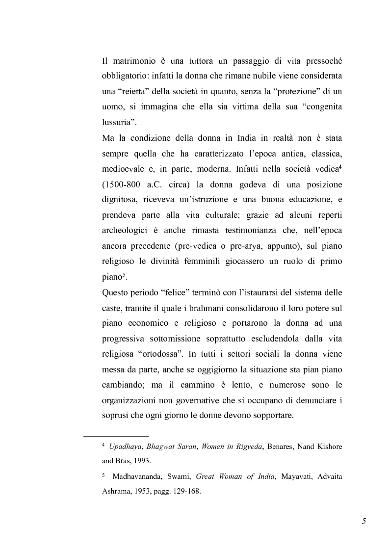 Anteprima della tesi: Essere donna in India oggi, Pagina 3