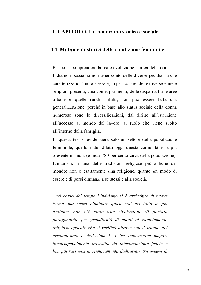 Anteprima della tesi: Essere donna in India oggi, Pagina 5