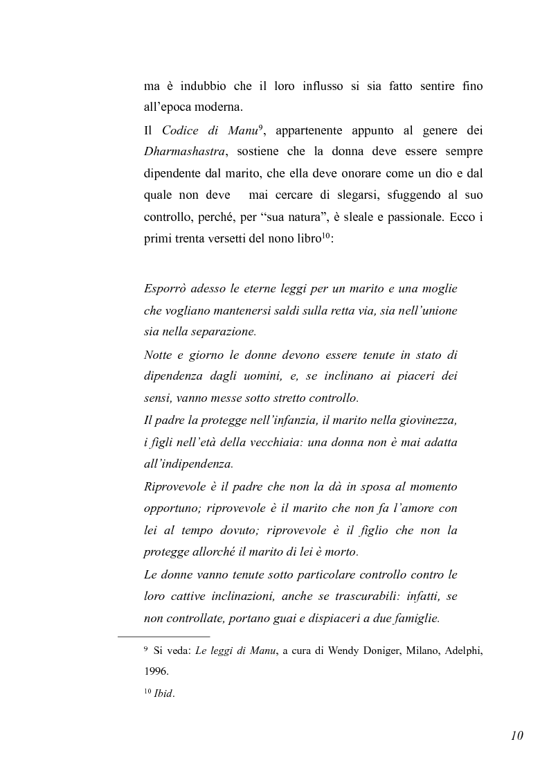 Anteprima della tesi: Essere donna in India oggi, Pagina 7