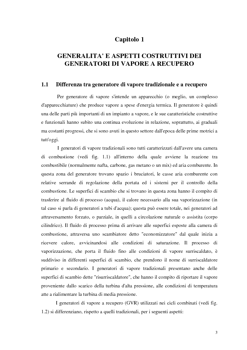 Anteprima della tesi: Strategie di controllo dei generatori di vapore in impianti a recupero, Pagina 3