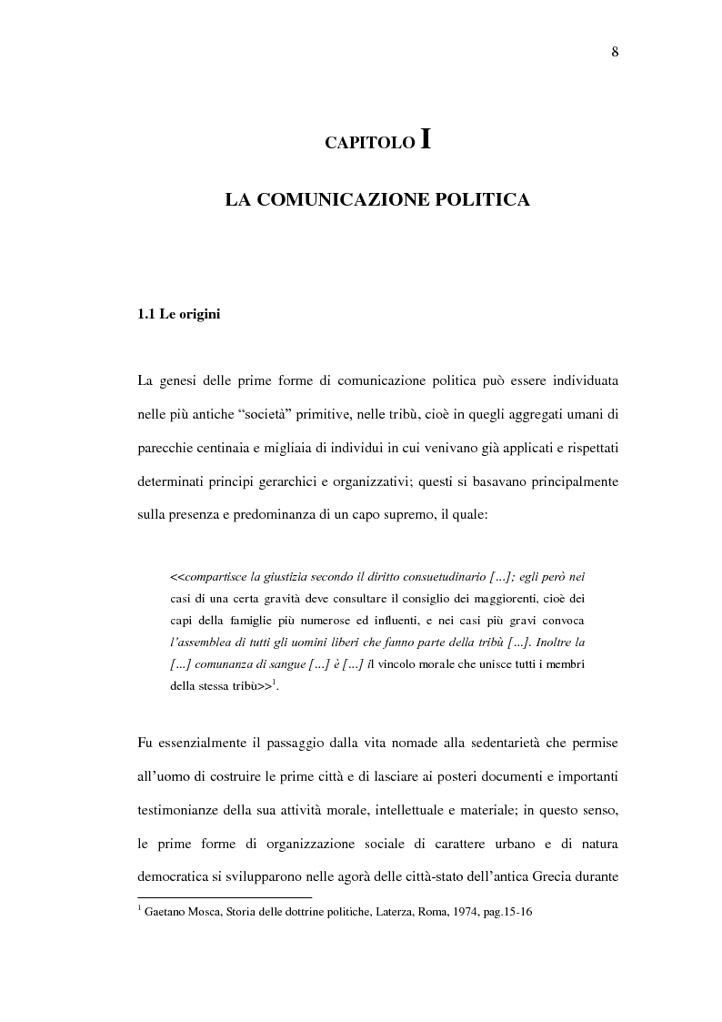 Anteprima della tesi: La comunicazione politica tra old e new media. Un caso di studio: Antonio Di Pietro online., Pagina 5