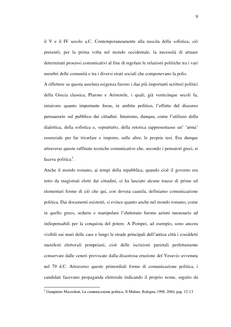 Anteprima della tesi: La comunicazione politica tra old e new media. Un caso di studio: Antonio Di Pietro online., Pagina 6