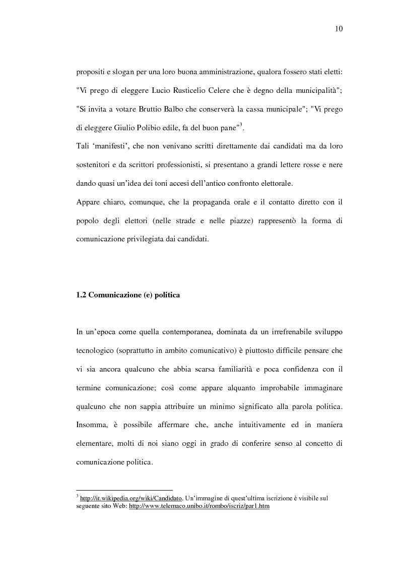 Anteprima della tesi: La comunicazione politica tra old e new media. Un caso di studio: Antonio Di Pietro online., Pagina 7