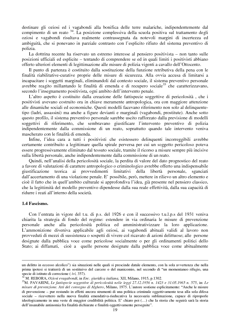 Anteprima della tesi: Le misure di prevenzione: microsistema giuridico penale connotato da perenne emergenza, Pagina 11