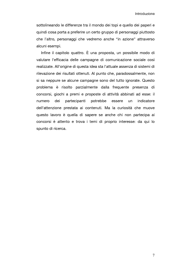 Anteprima della tesi: Le campagne di comunicazione sociale su Topolino: analisi di caso e valutazione dell'efficacia, Pagina 4