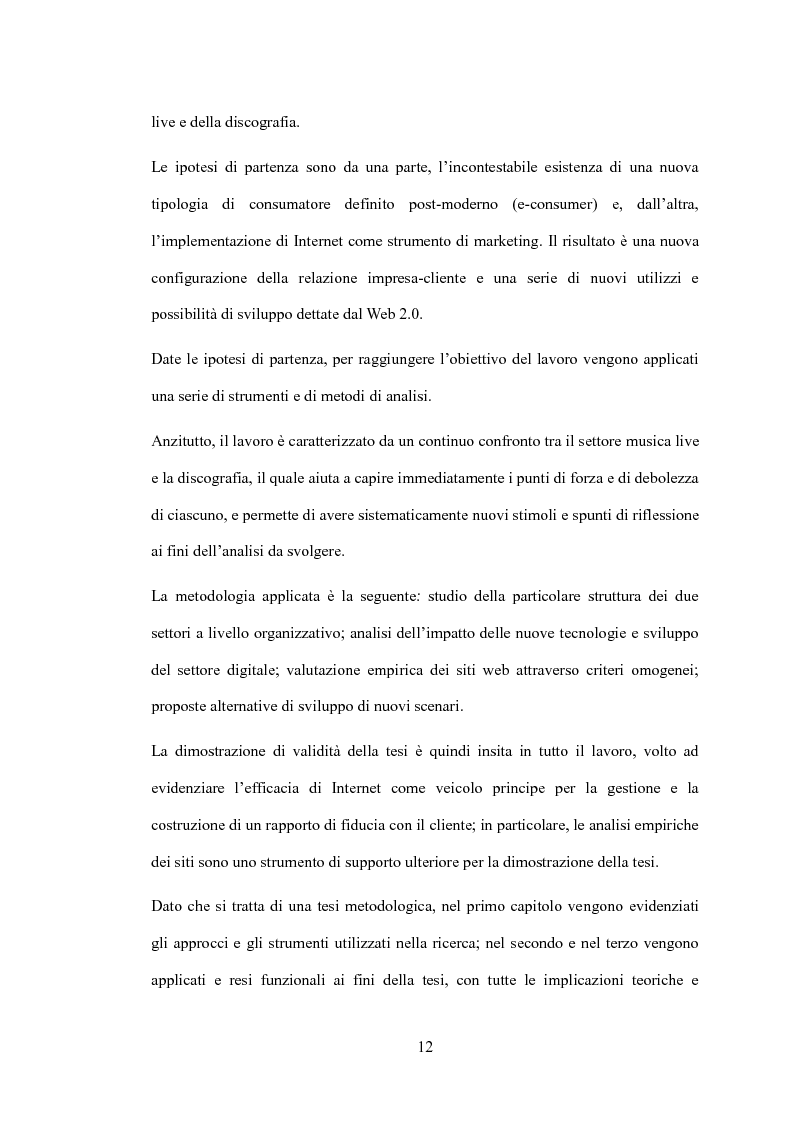 Anteprima della tesi: L'impatto delle nuove tecnologie sul mercato musicale: un confronto tra settore live e discografia, Pagina 2