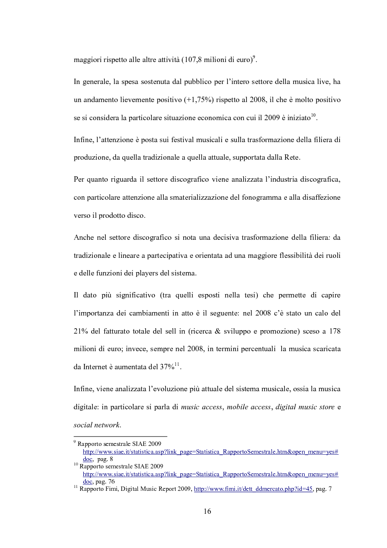 Anteprima della tesi: L'impatto delle nuove tecnologie sul mercato musicale: un confronto tra settore live e discografia, Pagina 6