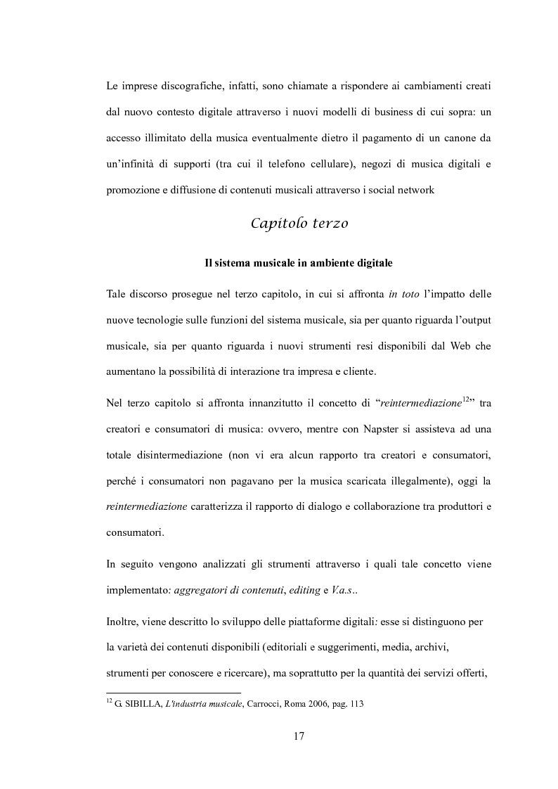 Anteprima della tesi: L'impatto delle nuove tecnologie sul mercato musicale: un confronto tra settore live e discografia, Pagina 7