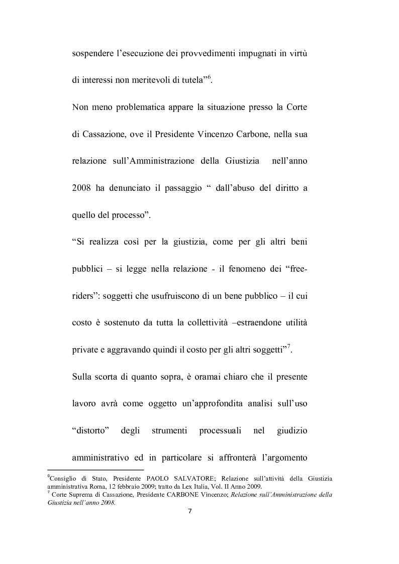Anteprima della tesi: Abuso del processo amministrativo, Pagina 5