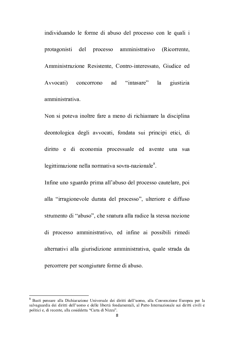 Anteprima della tesi: Abuso del processo amministrativo, Pagina 6