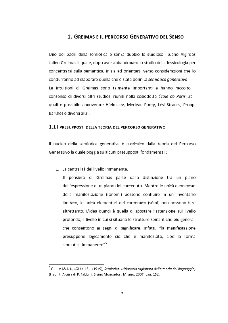 Anteprima della tesi: Semiotica a quattro ruote. Spazialità e valorizzazioni negli spot delle automobili., Pagina 5
