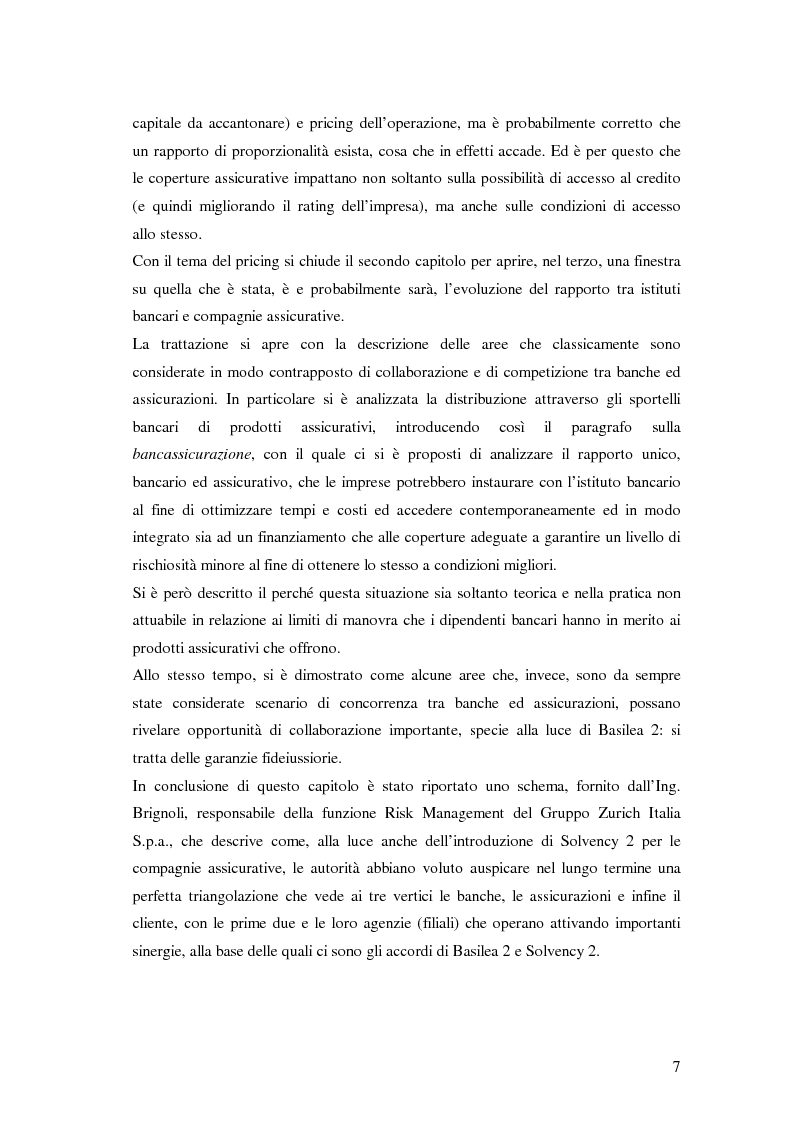 Anteprima della tesi: L'accesso al credito per le imprese assicurate, Pagina 3