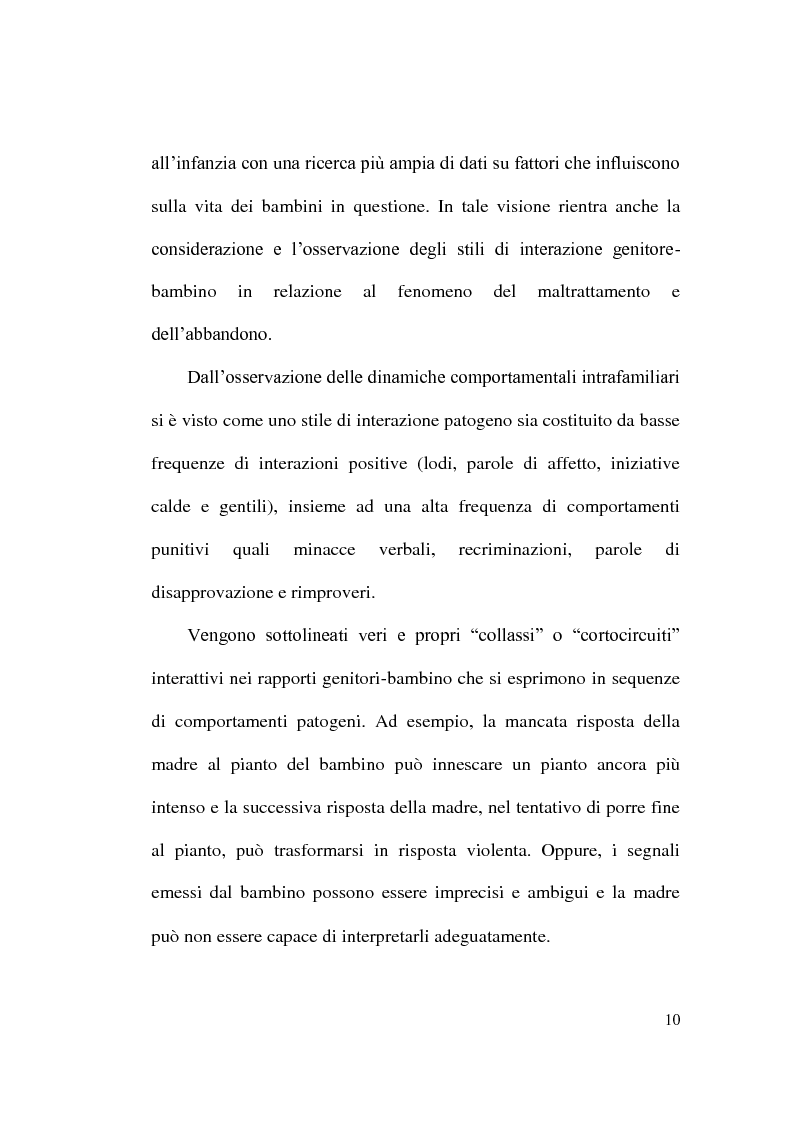 Anteprima della tesi: Maltrattamento e abuso sui minori, Pagina 10