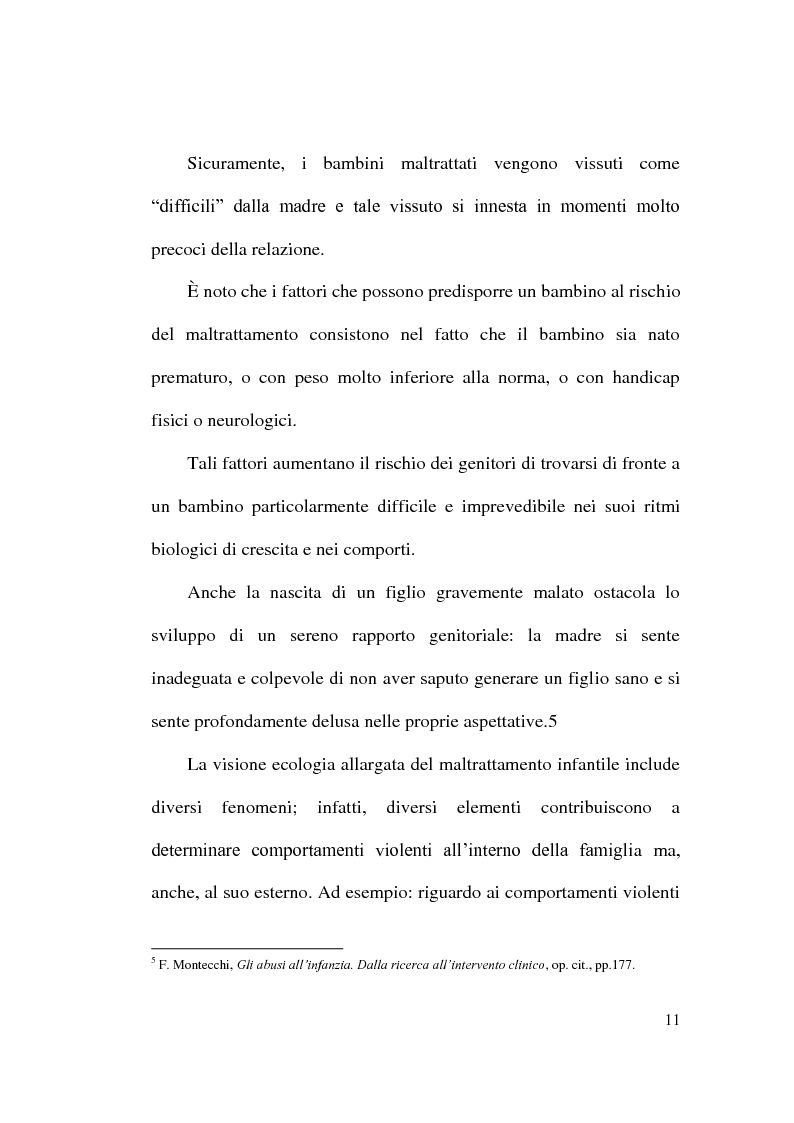 Anteprima della tesi: Maltrattamento e abuso sui minori, Pagina 11
