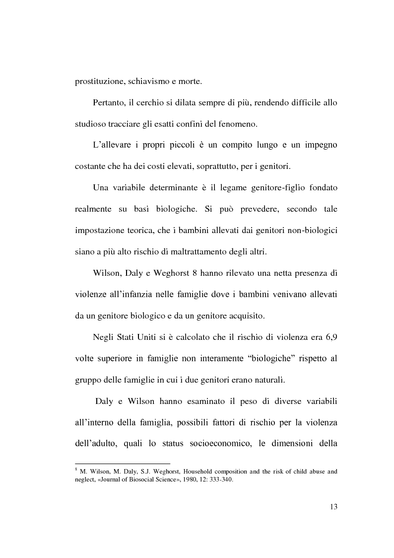 Anteprima della tesi: Maltrattamento e abuso sui minori, Pagina 13