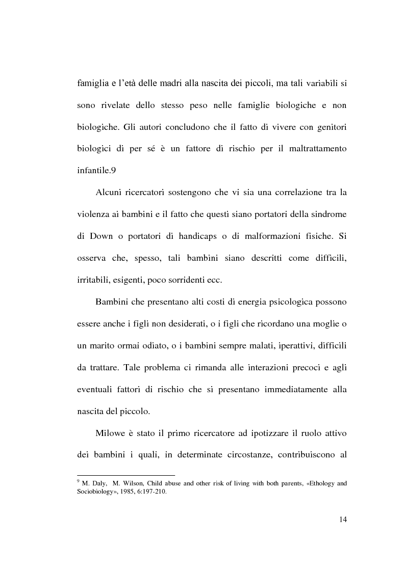 Anteprima della tesi: Maltrattamento e abuso sui minori, Pagina 14
