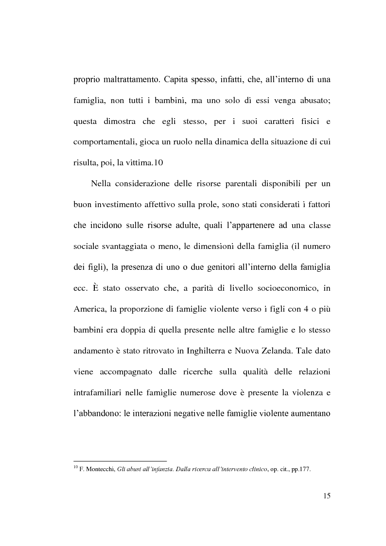 Anteprima della tesi: Maltrattamento e abuso sui minori, Pagina 15