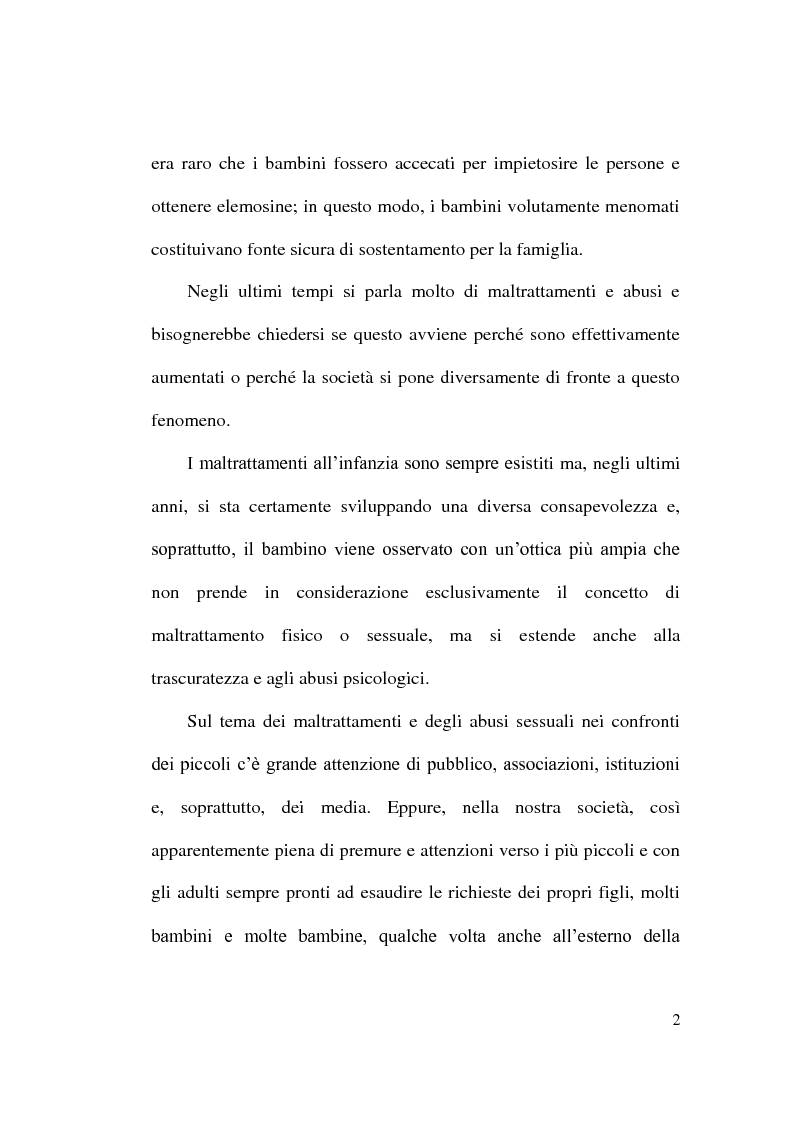Anteprima della tesi: Maltrattamento e abuso sui minori, Pagina 2