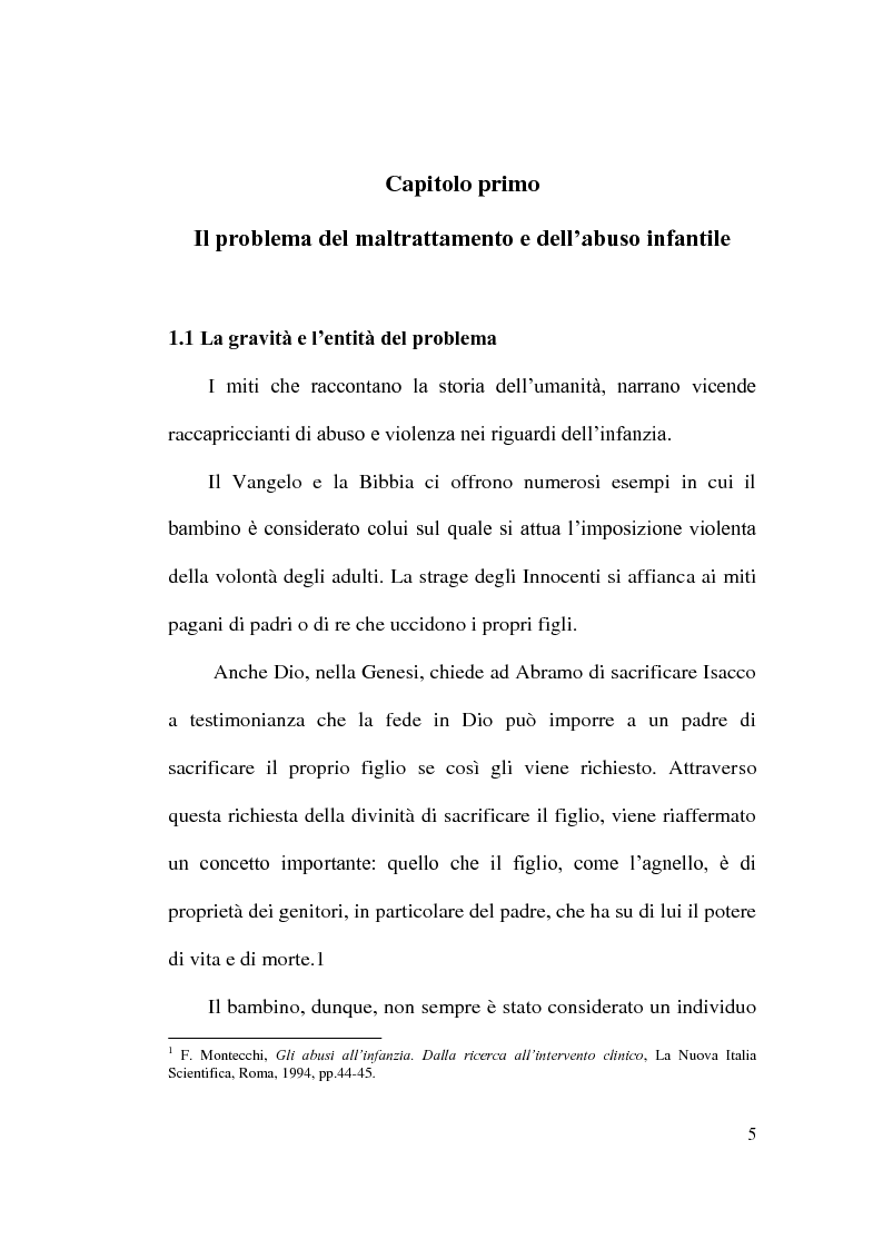 Anteprima della tesi: Maltrattamento e abuso sui minori, Pagina 5