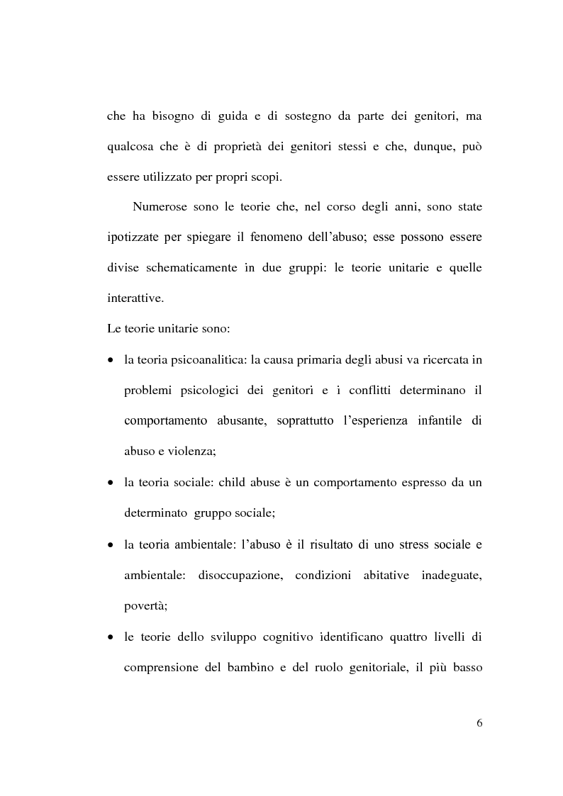 Anteprima della tesi: Maltrattamento e abuso sui minori, Pagina 6