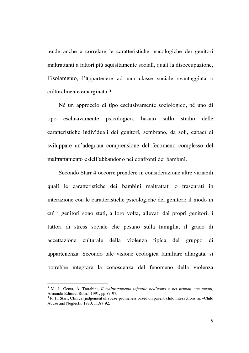 Anteprima della tesi: Maltrattamento e abuso sui minori, Pagina 9