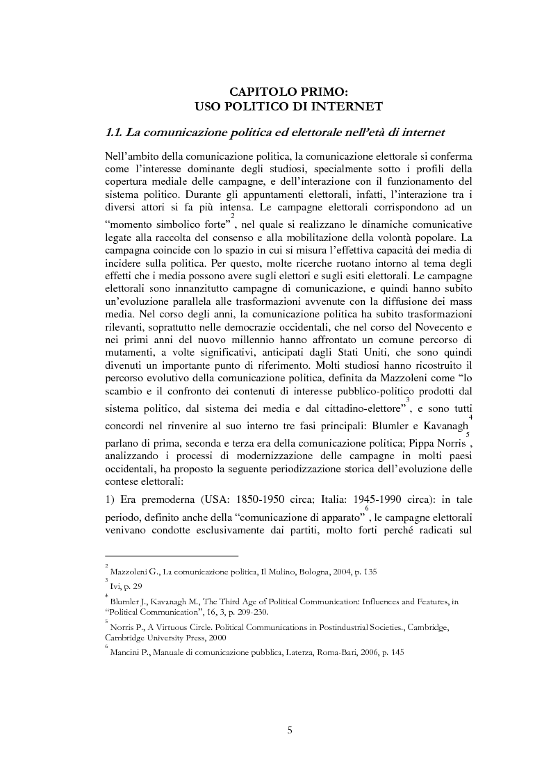 Anteprima della tesi: Il ruolo di Internet nella campagna elettorale per le elezioni presidenziali americane del 2008, Pagina 3