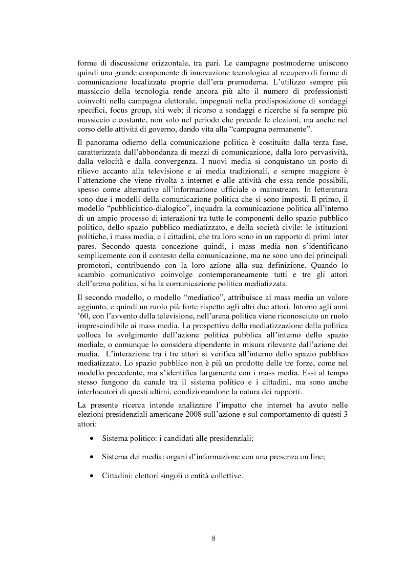 Anteprima della tesi: Il ruolo di Internet nella campagna elettorale per le elezioni presidenziali americane del 2008, Pagina 6