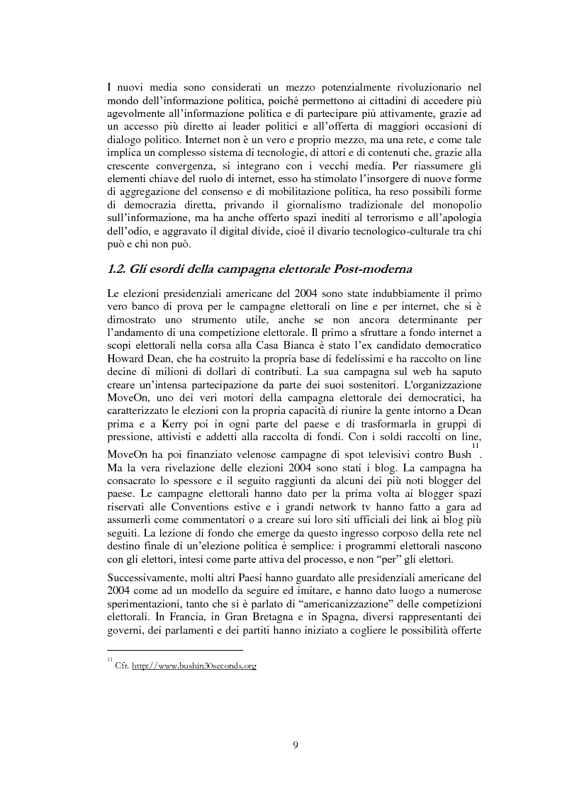 Anteprima della tesi: Il ruolo di Internet nella campagna elettorale per le elezioni presidenziali americane del 2008, Pagina 7