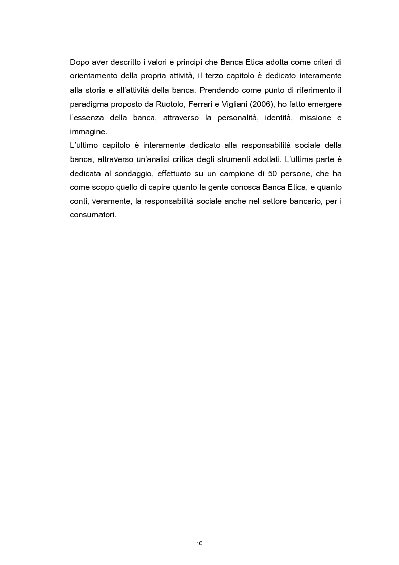 Anteprima della tesi: La Responsabilità Sociale nel settore bancario. Il caso Banca Etica., Pagina 6