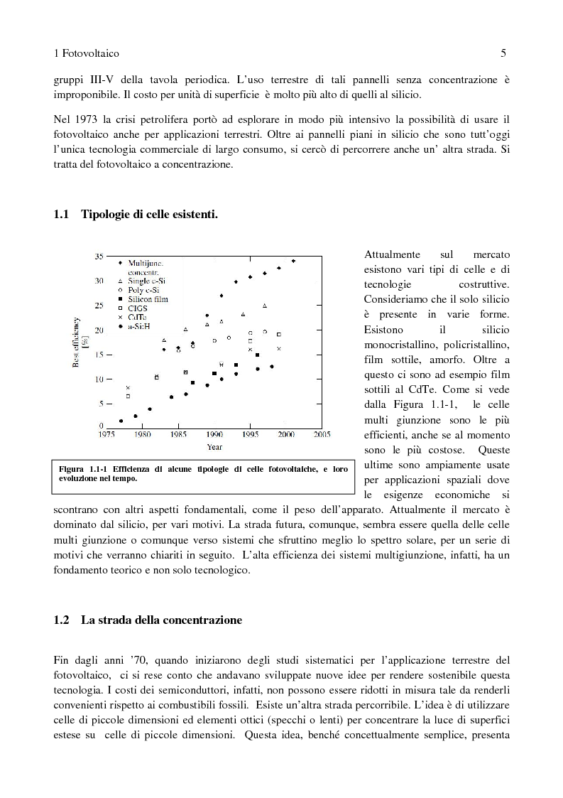 Anteprima della tesi: Fotovoltaico a concentrazione: misure di efficienza, Pagina 2