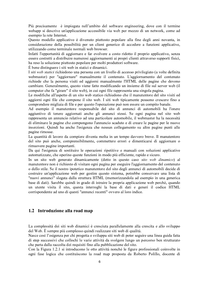 Anteprima della tesi: Sviluppo siti web: verifica e convalida, Pagina 3