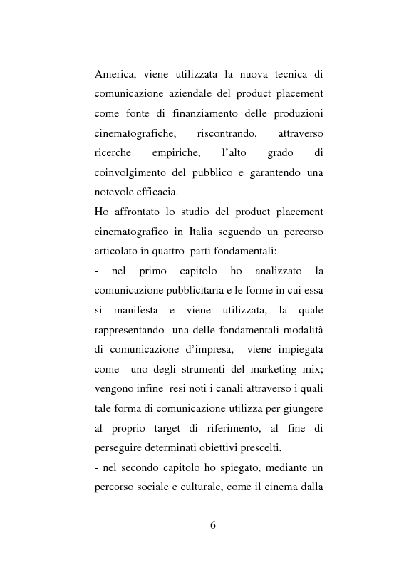 Anteprima della tesi: La strategia di Product Placement al cinema, Pagina 3