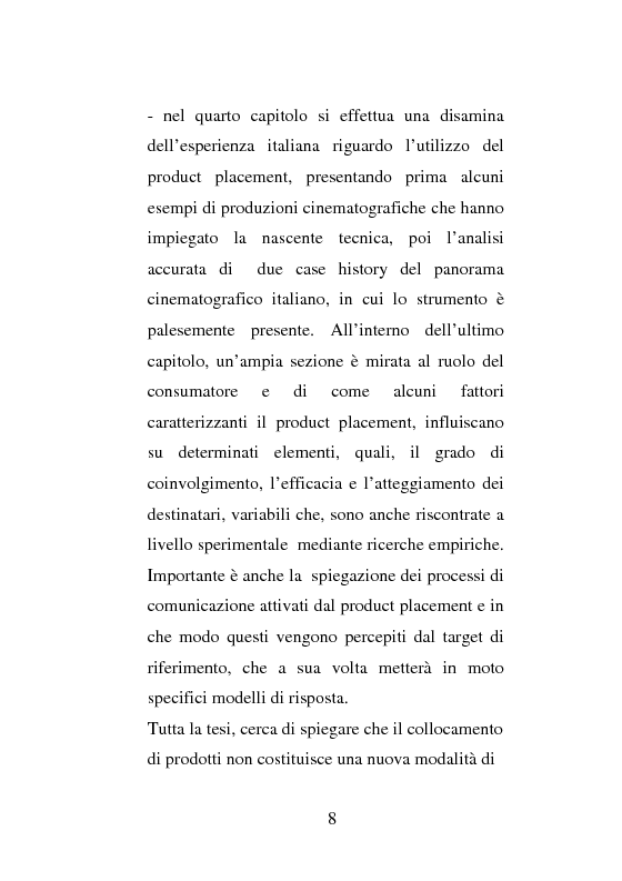 Anteprima della tesi: La strategia di Product Placement al cinema, Pagina 5