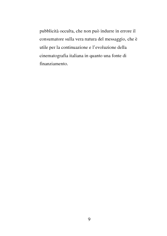 Anteprima della tesi: La strategia di Product Placement al cinema, Pagina 6