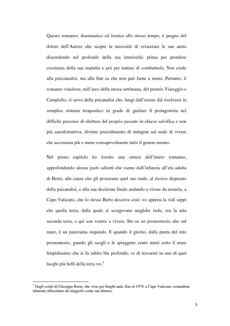 Anteprima della tesi: ''Il Male Oscuro'' di Giuseppe Berto, Pagina 3